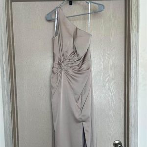 AW Bridal Bridesmaid Dress (Champagne, Size 2)